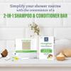 Kiss My Face 2-in-1 Shampoo + Conditioner Bar - Hydrating, Soothing, Smoothening for All Hair Types, Palm Oil-Free, Cruelty-Free with Monoi Oil and Shea Butter (Pack of 2) view 4