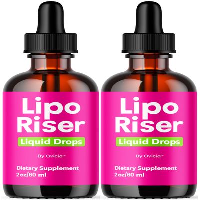 (2 Pack) LipoRiser Drops - Official LipoRiser Liquid Drops Supplement Advanced Support Formula, Reviews, 2 Bottles for 2 Months