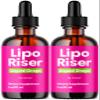 (2 Pack) LipoRiser Drops - Official LipoRiser Liquid Drops Supplement Advanced Support Formula, Reviews, 2 Bottles for 2 Months view 1