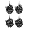 Alipis 4Pcs Large Black Bath Loofah Exfoliating Shower Sponges for Men Household Bath Accessory Deep Cleansing Body Scrubber for Soft Skin and Stress Relief view 1