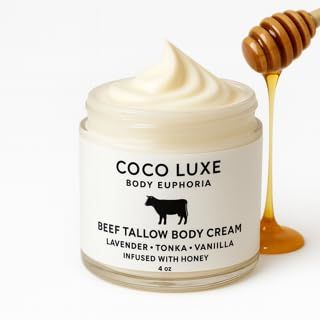 Beef Tallow Body Cream infused Coffee extract and Batana oil (Lavender)