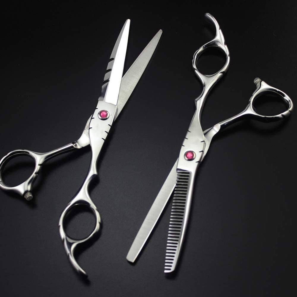 Hairdressing Sciss with Sharp Barbers Sciss Professional Hairdresser Scissor Set,Light Thinning Sciss for Hair Cutting Salon,flatcut5.5inch