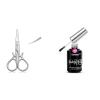 Beetles Professional Curved Cuticle Scissors, Multi-Purpose Premium Stainless Steel Nail Scissors for Nail with Pro Gel Base Coat 20ml Each, Hema-Free & Self-Leveling Long-Lasting to 28 Days view 1