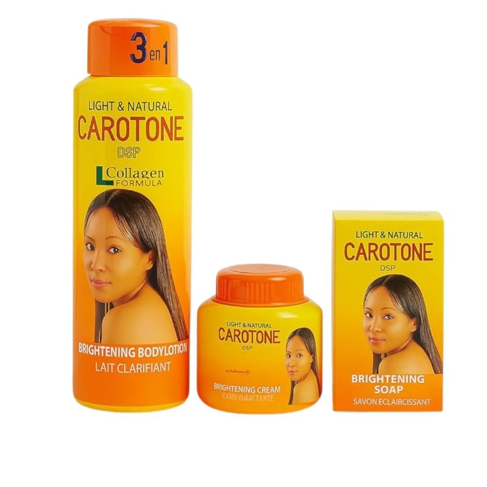 Natural Glow Carrot Set Moisturizing Cream, Body Lotion & Soap (3 Pack)
