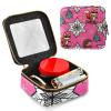 Pink Merry Christmas Fox Skiing Clear Small Makeup Bag for Purse Cosmetic Bag for Traveling view 3