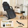 Hicomony Hydraulic Tattoo Table with Extendable Headrest Tattoo Chair Esthetician Bed with Salon Stool, 360 Swivel Adjustable Tattoo Artist Massage Table Beauty Salon Spa Equipment view 3