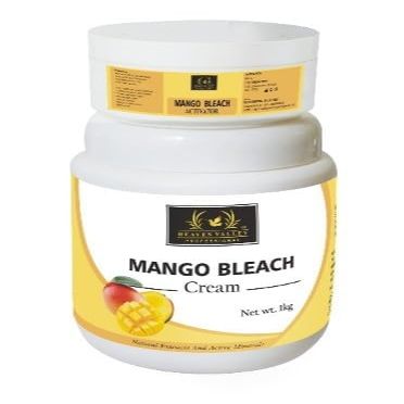 MAHANT Mango Glow Bleach Cream for Facial & Body Hair Lightening | Professional Salon-Style Appearance Enhancer | Helps Improve Skin Radiance & Even-Looking Tone | 1 kg