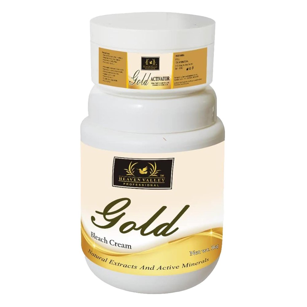 MAHANT Gold Bleach Cream with Botanical Extracts & Vitamin E  Gentle Facial Hair Lightening & Radiance-Enhancing Formula, Professional-Style Cream, 1 kg