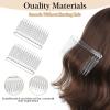 8pcs Clear Hair Combs for Women Hair Comb Clips Plastic French Side Comb 14 Teeth Bridal Veil Combs Vintage Twist Bun Hairs Clips for Women Bridal Wedding Veil view 2