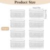 8pcs Clear Hair Combs for Women Hair Comb Clips Plastic French Side Comb 14 Teeth Bridal Veil Combs Vintage Twist Bun Hairs Clips for Women Bridal Wedding Veil view 3