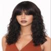 ManeMajesty 18 Inch Natural Wave Wig with Bangs Human Hair Natural Color view 1