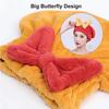 Asnearby New Super Absorbent Hair Towel Wrap for Wet Hair, Microfiber Bow Tie Hair Towel Wrap, Super Absorbent Hair Towel for Long Wet Plopping Towel Curly Hair Head Towels (2pcs*Red) view 4