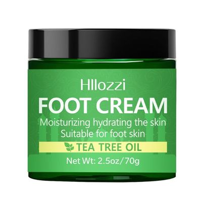 FOOT CREAM containing aloe vera and vitamin c for dry cracked heels - moisturizing corn and callus remover for feet - non-greasy Three botanical formulations 2.5oz (TEA TREE OIL)