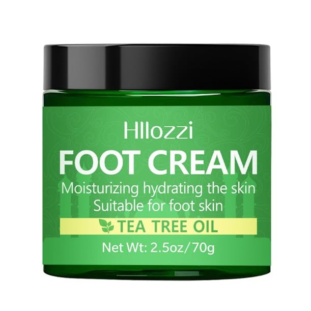 FOOT CREAM containing aloe vera and vitamin c for dry cracked heels - moisturizing corn and callus remover for feet - non-greasy Three botanical formulations 2.5oz (TEA TREE OIL)