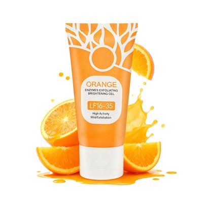 Orange Exfoliating Gel Scrub for Face & Body, Orange Enzymes Exfoliatings Gels,Deep Pore Cleaning to Remove Blackheads & Moisturize, for All Skin Types (1PCS)