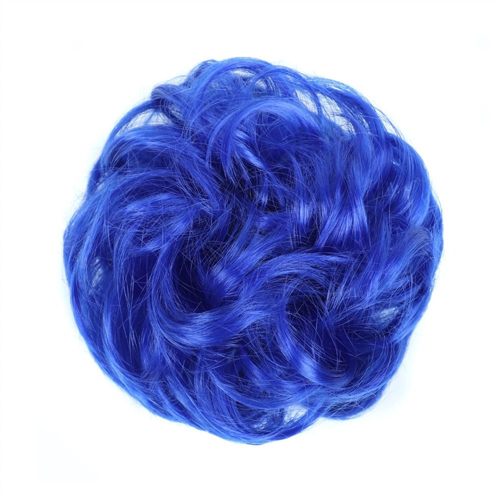 GSOUL Hair Bun Pieces for Women Synthetic Bun Curly Messy Donut With Elastic Rubber Band for Women Ponytail Extension Hair