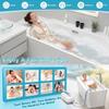 levigationlu Bubble Bath Mat Tub Spa Massager, Portable Spa Bubble Bath Massager with Non-Slip Suction Cup, 7-Color LED Lights, Air Pump, Pillow and Remote for Relaxation 4417in view 2