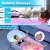 levigationlu Bubble Bath Mat Tub Spa Massager, Portable Spa Bubble Bath Massager with Non-Slip Suction Cup, 7-Color LED Lights, Air Pump, Pillow and Remote for Relaxation 4417in view 3