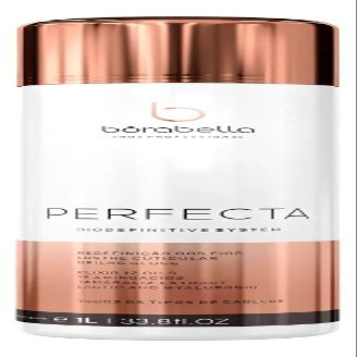 Borabella Perfecta Professional Hair Treatment, 12 Oils Biodefinitive System, Anti-Frizz Formula, Cuticle Lustre Gloss, All Hair Types, 33.8 fl.oz/1L