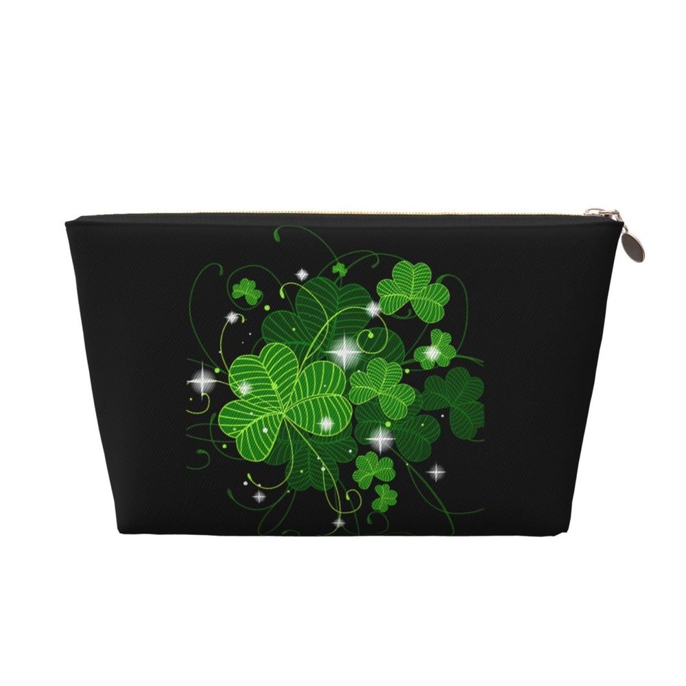 YSBYEIU St. Patrick's Day Clover Bag for Women Men Lightweight Cosmetic Travel Toiletry Bag With Zipper for Travel, Work, Gym