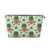Rmqsyhfz St. Patrick's Day Bags for Women Men Irish Shamrock Cosmetic Bag with Zipper Makeup Bags Travel Toiletry Bag view 1