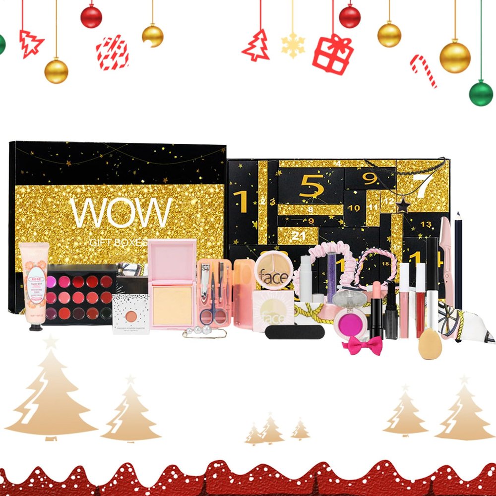 Makeup Advent Calendar 2025 - Christmas Countdown Calendars Beauty Gift Set | Makeup Set Countdown Calendar | Countdowns To Christmas 24 Days, Make Up Calendars, Beauty Countdowns Sets For Women Girl