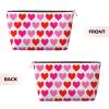 ASYG Cute Valentine Red Hearts Travel Makeup Bag Cosmetic Bag Small Pouch Purse Bags for Women Men view 2
