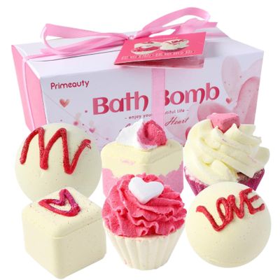 6Pcs Bath Bombs for Girls, 6 Styles Bath Bomb Set, Organic Natural Essential Oils, Bombs for Girls, Wife, Mom, Birthday, Christmas, Valentine's Day, Style2