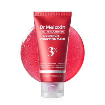 Dr.Melaxin TX Astaxanthin Overnight Wrapping Peel-Off Mask Skin Tone Improving, Hydrating & Firming Overnight Face Mask for Glow & Texture Refinement