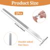 2Pcs Diamond Deb Nail File, Metal Nail Files for Natural Nails with Sharp Pointed Tip, Stainless Steel Professional Double Sided Manicure Pedicure Fingernail Toenails Tools for Women Men Salon Home view 2