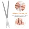 2Pcs Diamond Deb Nail File, Metal Nail Files for Natural Nails with Sharp Pointed Tip, Stainless Steel Professional Double Sided Manicure Pedicure Fingernail Toenails Tools for Women Men Salon Home view 3