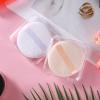 2 Pcs Powder Pads, 3.15 Inch Body Puff and Container, Fluffy Makeup Puff, Portable Soft Cotton Mak-up Puffs, Travel Soft Washable Reusable Dusting Powder Pad for Body, Makeup Face(White, Skin Color) view 3