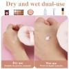 2 Pcs Powder Pads, 3.15 Inch Body Puff and Container, Fluffy Makeup Puff, Portable Soft Cotton Mak-up Puffs, Travel Soft Washable Reusable Dusting Powder Pad for Body, Makeup Face(White, Skin Color) view 4