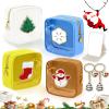 2026 New Mini Christmas Pouches, 2/4/12 Pack Clear Christmas Cosmetic Bags with Zipper, Waterproof Xmas Makeup Bag, Preppy Square Nylon Holiday Travel Skincare Pouches for Women Xmas Gift (4*B) view 1