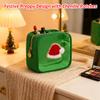 2026 New Mini Christmas Pouches, 2/4/12 Pack Clear Christmas Cosmetic Bags with Zipper, Waterproof Xmas Makeup Bag, Preppy Square Nylon Holiday Travel Skincare Pouches for Women Xmas Gift (4*B) view 2