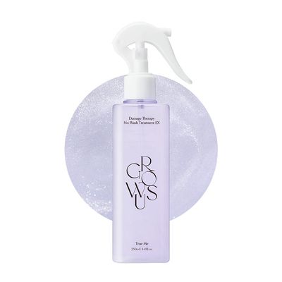GROWUS Damage Therapy No-Wash Treatment True me - Korean Hair Care, Heat Protectant, Leave-In Hair Serum for Frizzy, Dry, Damaged Hair, 8.45 Fl Oz (Violet, Floral Musk)