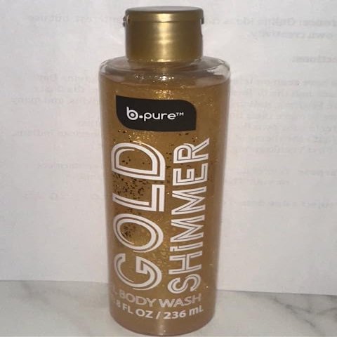 B.pure Gold Shimmer Body Wash, Vanilla Scented Gel Formula, 8 fl oz (Vanilla)