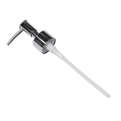 28/400 Thread Lotion Dispenser Pump Head with ABS Plastic and Metal Housing for Bathroom Bottles Gold Silver 1 Piece(Bright silver)