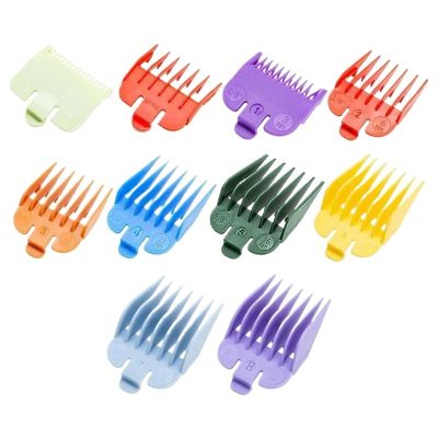10Pcs 1.5mm-25mm Hair Clipper Guards Barber Accessories Trimmer Attachment Limit Combs Replacement Guards Set Tools