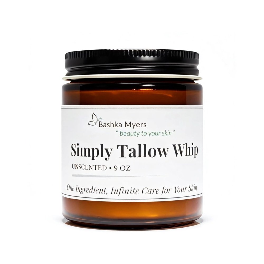 Bashka Myers 9 oz Simply Whipped Tallow Balm One-Ingredient Moisturizer | 100% Grass-Fed & Grass-Finished Beef Tallow | Soft Whipped Face & Body Cream | Handcrafted Natural Skincare