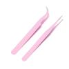Accuracy Tweezer Ergonomic Thicken Handle High Carbon Steel Tape Tweezer with Protective Cover for Eyebrow Plucking Ingrown Hairs Lash Extensions 8 Pack view 2