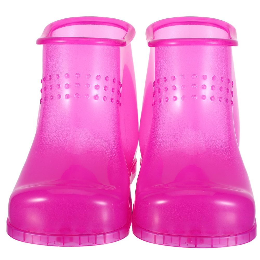 BETOOKY 1 Pair Bathroom Foot Tub: Plastic Shoe Shaped Soaker Basin - Spa Soaking Boots Tub for Home Pedicure Foot Washing Deep Soaking Rosy