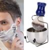 3Pcs Beard Shaving Brush Set, Stainless Steel Beard Shaving Kit, Premium Beard Brush Bowl Stand Set with Non Slip Base, Large Capacity Bowl for Shaving Soap, Durable 304 Stainless view 4