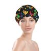 Women's Fast Drying Shower Turban, Video Game Weapon Ccool Gamers Fire Pattern, Ultra Absorbent Microfiber Anti Frizz Cap for Wet Curly Hair Care view 3