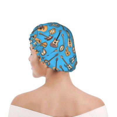Anti Frizz Quick Dry Hair Turban, Guitar Music Instrument, Super Soft Microfiber Towel for Women Girls Fine Delicate Wet Hair