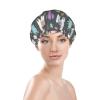 Women's Fast Dry Hair Turban Cap, Cartoon Llama Alpaca Seamless, Ultra Absorbent Anti Frizz Microfiber Shower Towel for Wet Curly Hair view 3