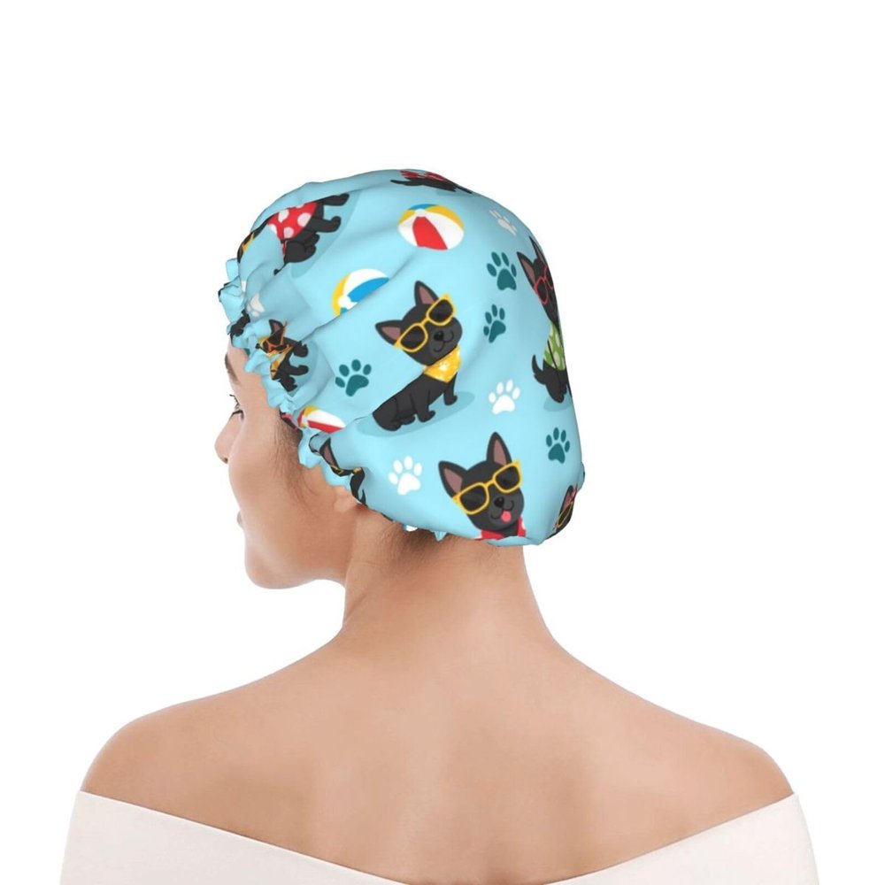 Microfiber Bath Hair Turban for Women, Miniature Pinscher Pool, Ultra Absorbent Fast Dry Anti Frizz Shower Cap for Curly Long