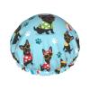 Microfiber Bath Hair Turban for Women, Miniature Pinscher Pool, Ultra Absorbent Fast Dry Anti Frizz Shower Cap for Curly Long view 2