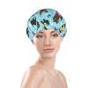 Microfiber Bath Hair Turban for Women, Miniature Pinscher Pool, Ultra Absorbent Fast Dry Anti Frizz Shower Cap for Curly Long view 3