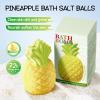 Alvivi Fruit Bath Bombs for Women, Moisturizing Fizzies with Essential Oils for Spa and Tub Pineapple One Size view 2
